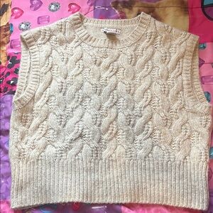 Sincerely Jules Cream Cable Knit Sweater Vest